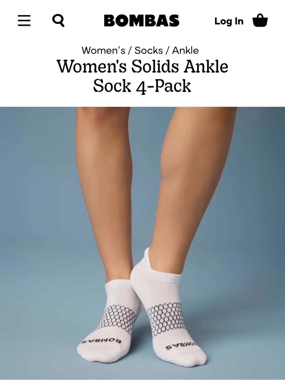 Bombas White Low-Cut Athletic Socks - 4 Pack, medium